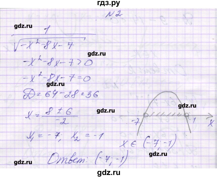 ГДЗ по алгебре 8 класс Александрова самостоятельные работы  Базовый уровень С-44. вариант - 3, Решебник
