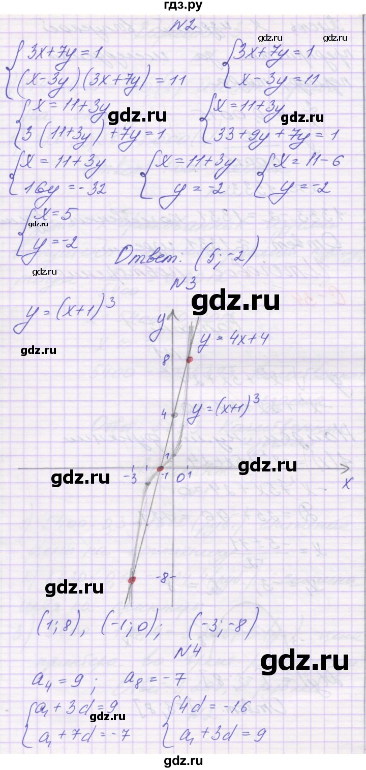 ГДЗ по алгебре 9 класс Александрова самостоятельные работы  Базовый уровень С-34. вариант - 1, Решебник к изданию 2019