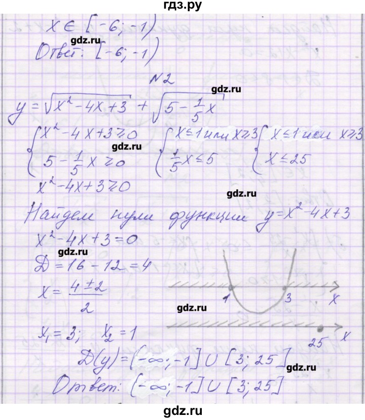 ГДЗ по алгебре 9 класс Александрова самостоятельные работы  Базовый уровень С-6. вариант - 3, Решебник к изданию 2016