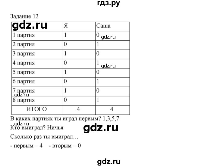 ГДЗ по информатике 4 класс Рудченко рабочая тетрадь  задание - 12, Решебник №1