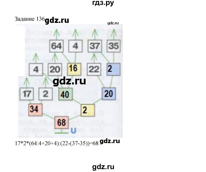 ГДЗ по информатике 4 класс Рудченко рабочая тетрадь  задание - 136, Решебник №1