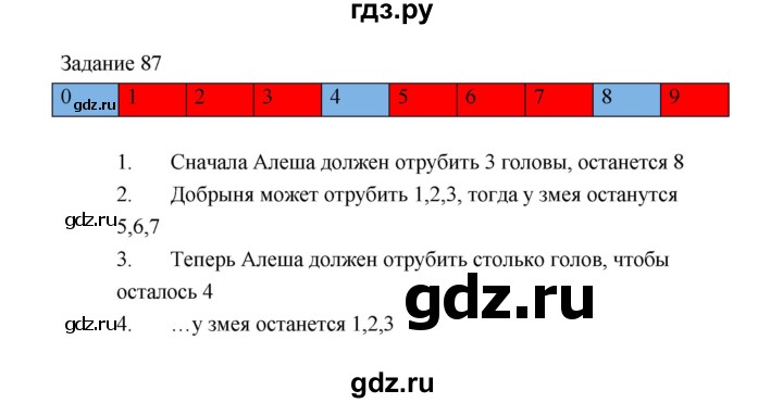 ГДЗ по информатике 4 класс Рудченко рабочая тетрадь  задание - 87, Решебник №1