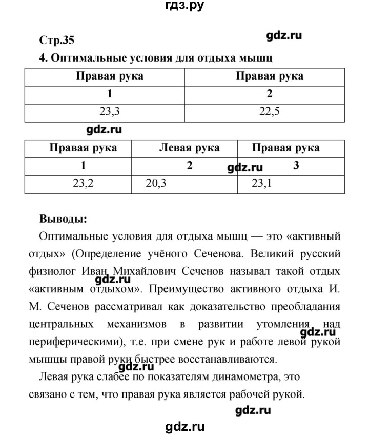 ГДЗ по биологии 8 класс Сухорукова тетрадь-практикум  страница - 35, Решебник