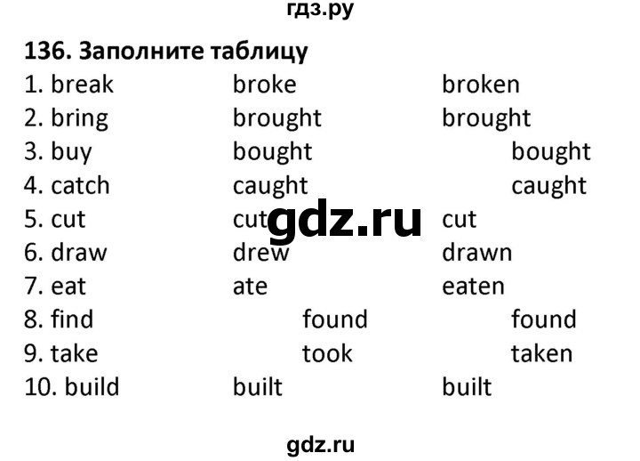 ГДЗ по английскому языку 7 класс Барашкова сборник упражнений (Биболетова)  упражнение - 136, Решебник