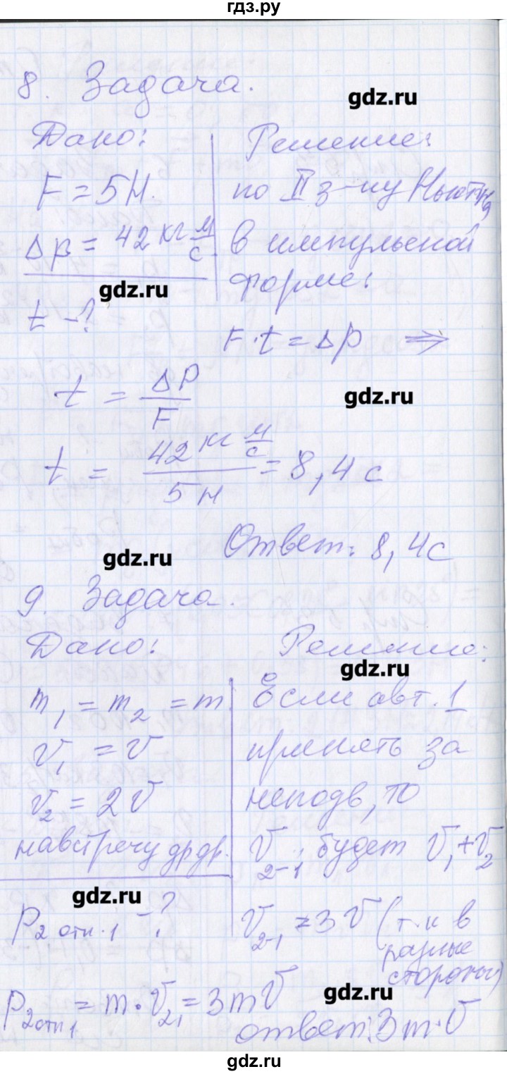 ГДЗ по физике 10 класс Касьянов рабочая тетрадь  Базовый уровень параграф - 22, Решебник