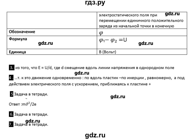 ГДЗ по физике 10 класс Касьянов рабочая тетрадь  Базовый уровень параграф - 63, Решебник