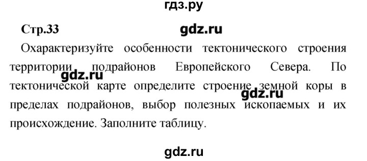 ГДЗ по географии 9 класс Ольховая тетрадь-практикум  страница - 33, Решебник
