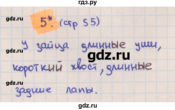 ГДЗ по русскому языку 3 класс Канакина тетрадь учебных достижений  страница - 55, Решебник №1
