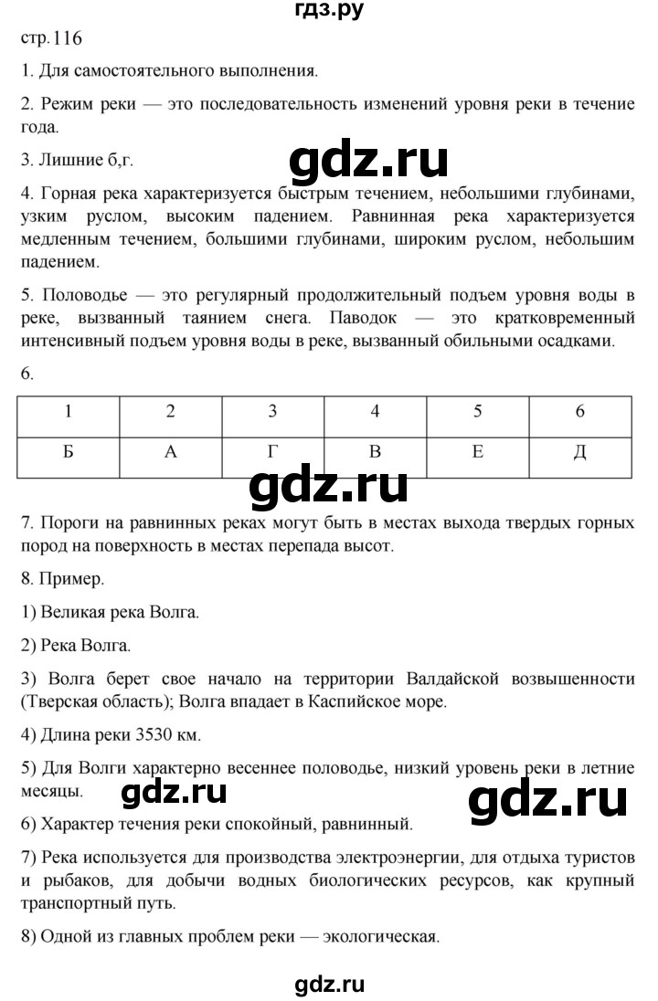 ГДЗ по географии 5‐6 класс Алексеев   страница - 116, Решебник к учебнику 2023