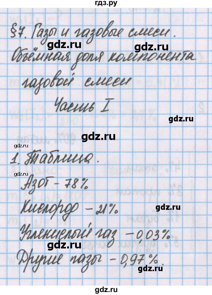 ГДЗ по химии 7 класс Габриелян рабочая тетрадь  §7 / часть 1 - 1, Решебник №1