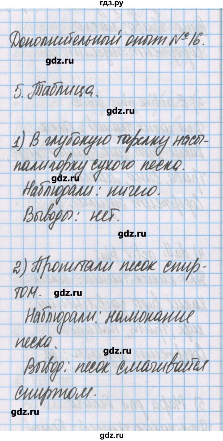 ГДЗ по химии 7 класс Габриелян тетрадь для лабораторных опытов и практических работ  дополнительный опыт - 16, Решебник