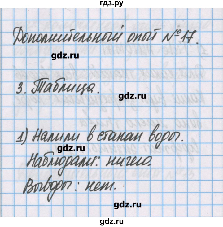 ГДЗ по химии 7 класс Габриелян тетрадь для лабораторных опытов и практических работ  дополнительный опыт - 17, Решебник