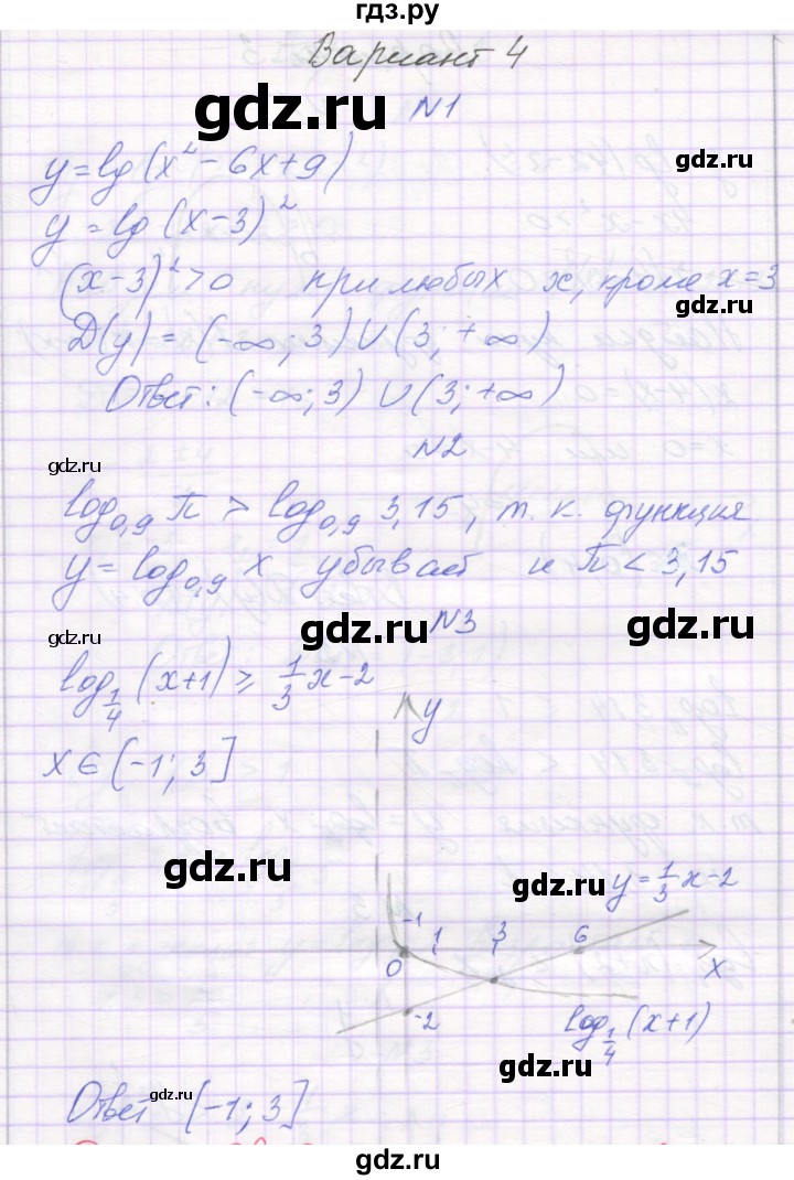 ГДЗ по алгебре 11 класс Александрова самостоятельные работы  Базовый уровень С-19. вариант - 4, Решебник