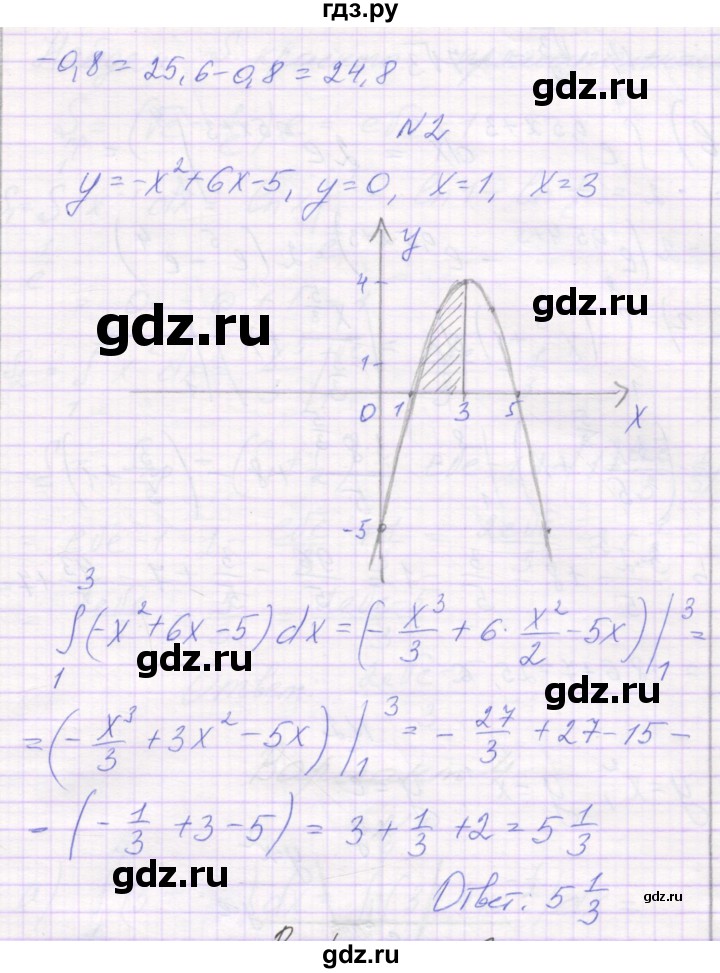 ГДЗ по алгебре 11 класс Александрова самостоятельные работы (Мордкович) Базовый уровень С-28. вариант - 2, Решебник