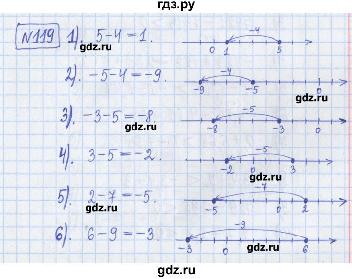 ГДЗ по математике 6 класс Муравин рабочая тетрадь  упражнение - 119, Решебник