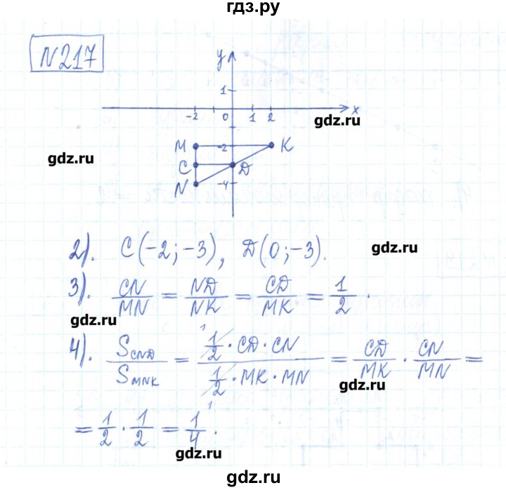 ГДЗ по математике 6 класс Муравин рабочая тетрадь  упражнение - 217, Решебник
