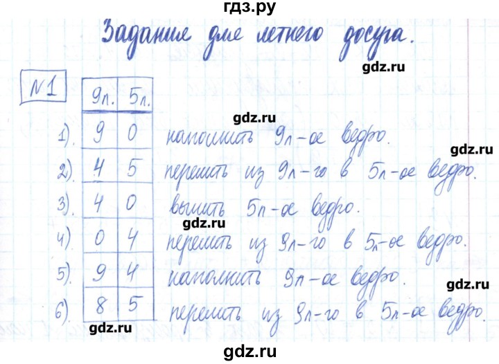 ГДЗ по математике 6 класс Муравин рабочая тетрадь  задание для досуга - 1, Решебник