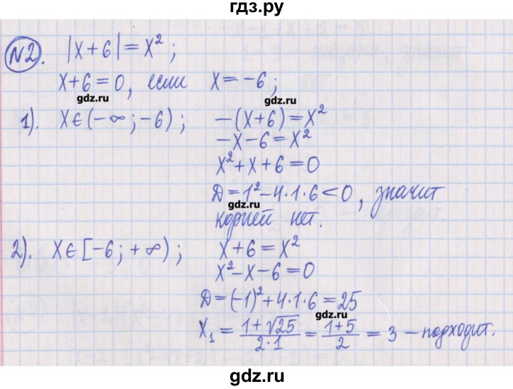 ГДЗ по алгебре 8 класс Потапов дидактические материалы   самостоятельные работы / С-19 / вариант 2 - 2, Решебник №1