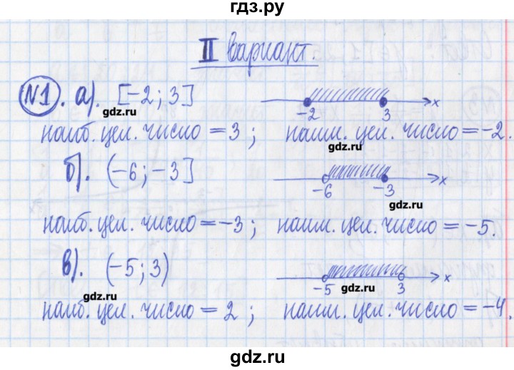 ГДЗ по алгебре 8 класс Потапов дидактические материалы   контрольные работа / К-1 / вариант 2 - 1, Решебник №1