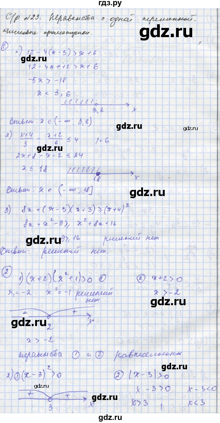 ГДЗ по алгебре 8 класс Мерзляк самостоятельные и контрольные работы  Углубленный уровень самостоятельные работы / вариант 2 - 23, Решебник