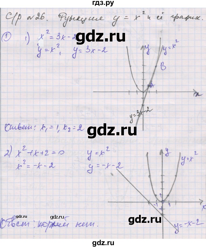 ГДЗ по алгебре 8 класс Мерзляк самостоятельные и контрольные работы  Углубленный уровень самостоятельные работы / вариант 3 - 26, Решебник