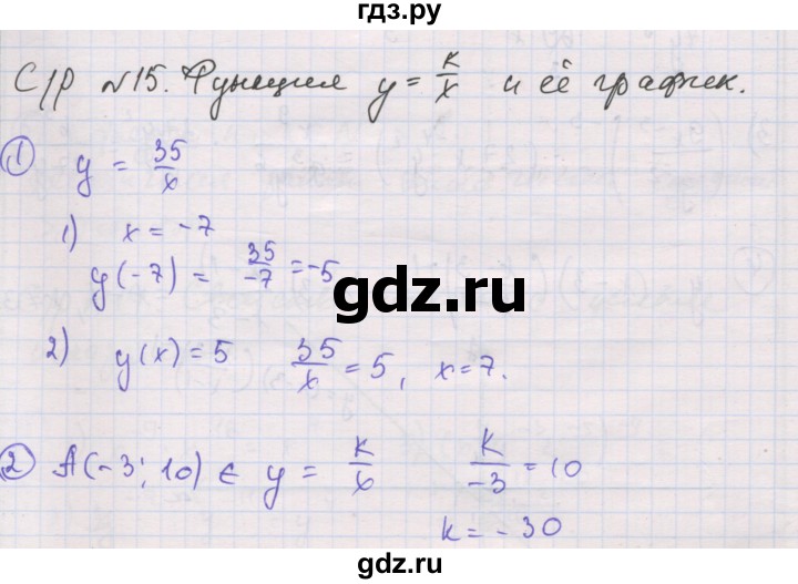 ГДЗ по алгебре 8 класс Мерзляк самостоятельные и контрольные работы  Углубленный уровень самостоятельные работы / вариант 4 - 15, Решебник