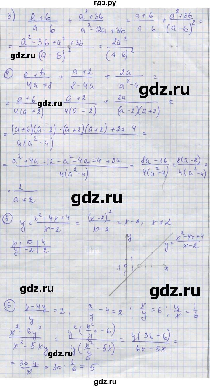 ГДЗ по алгебре 8 класс Мерзляк самостоятельные и контрольные работы  Углубленный уровень контрольные работы / вариант 1 - 2, Решебник