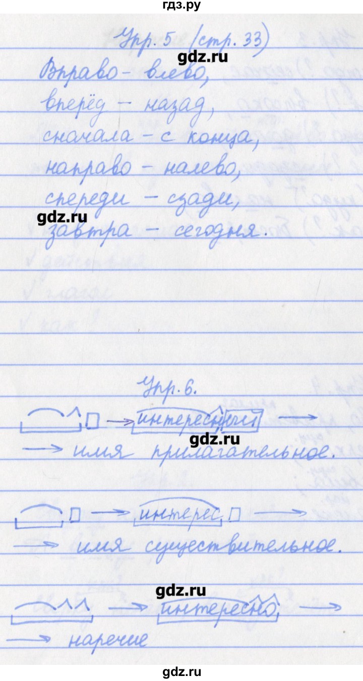 ГДЗ по русскому языку 4 класс Канакина проверочные работы  страница - 33, Решебник №1