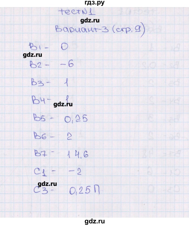 ГДЗ по алгебре 11 класс  Шепелева тематические тесты ЕГЭ Базовый и углубленный уровень тест 1. вариант - 3, Решебник