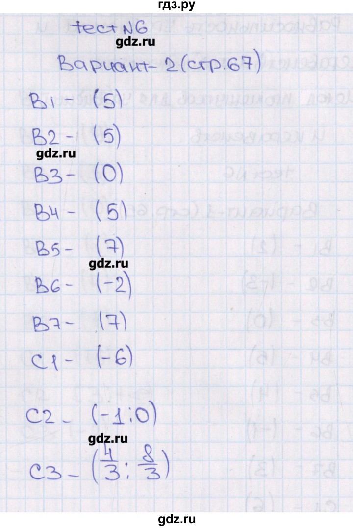 ГДЗ по алгебре 11 класс  Шепелева тематические тесты ЕГЭ Базовый и углубленный уровень тест 6. вариант - 2, Решебник