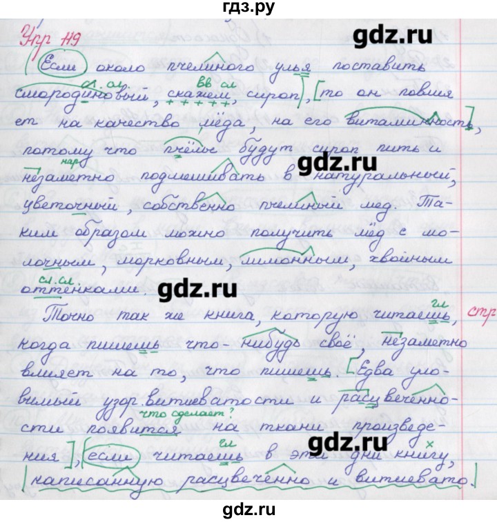 ГДЗ по русскому языку 9 класс Литвинова рабочая тетрадь  упражнение - 119, Решебник №1