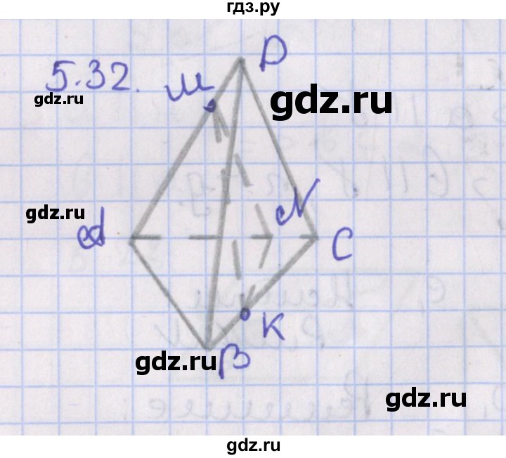 ГДЗ по геометрии 10 класс Мерзляк  Базовый уровень параграф 5 - 5.32, Решебник