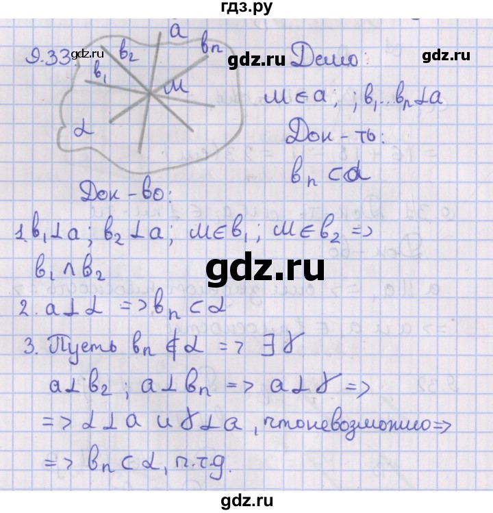 ГДЗ по геометрии 10 класс Мерзляк  Базовый уровень параграф 9 - 9.33, Решебник
