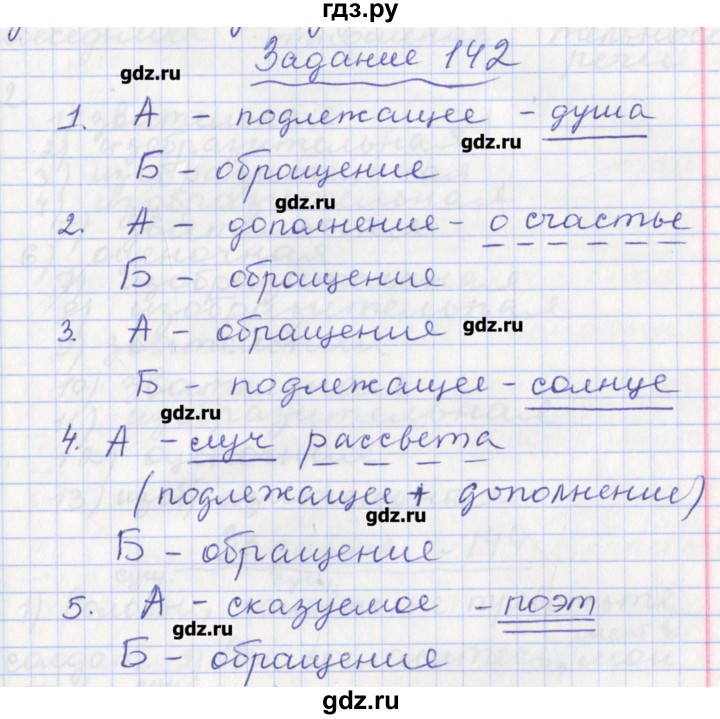 ГДЗ по русскому языку 8 класс Литвинова рабочая тетрадь  упражнение - 142, Решебник