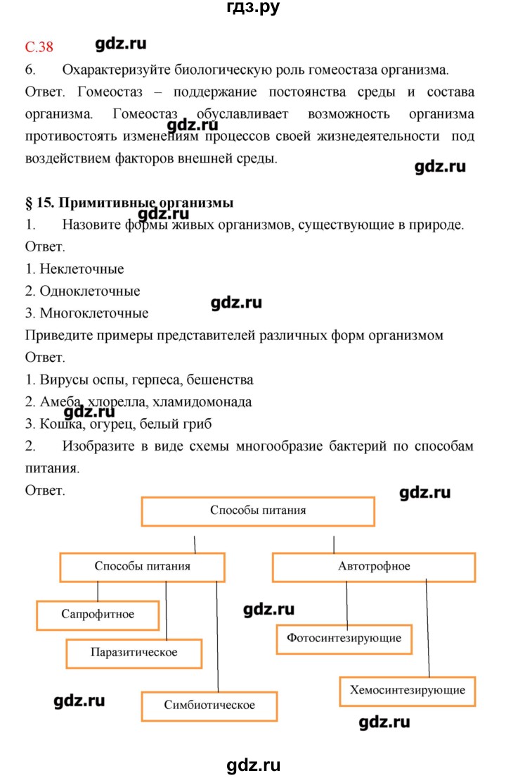 ГДЗ по биологии 9 класс Пономарева рабочая тетрадь  страница - 38, Решебник