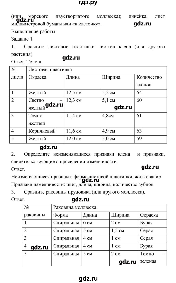 ГДЗ по биологии 9 класс Пономарева рабочая тетрадь  страница - 67, Решебник