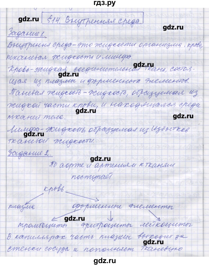 ГДЗ по биологии 9 класс Маш рабочая тетрадь (Драгомилов)  параграф - 14, Решебник