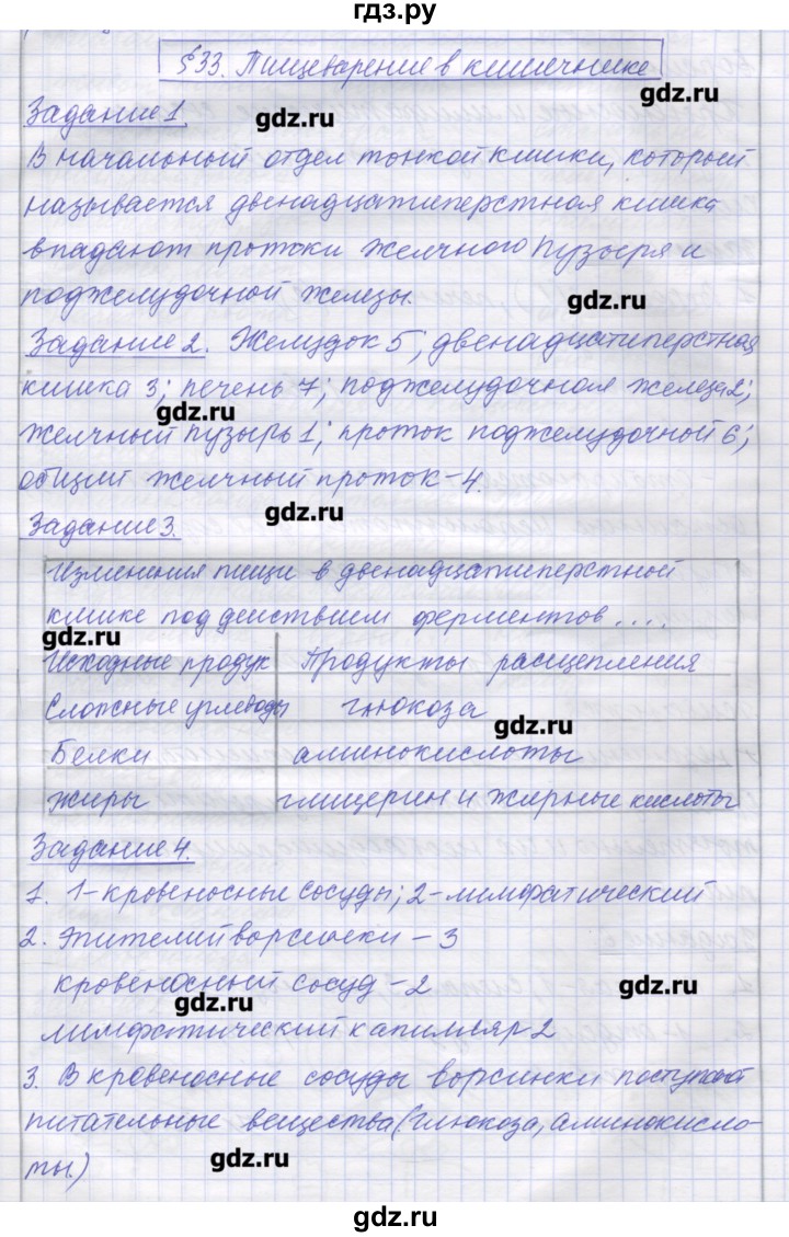 ГДЗ по биологии 9 класс Маш рабочая тетрадь (Драгомилов)  параграф - 33, Решебник