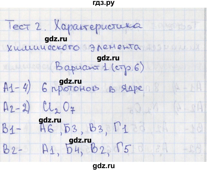 ГДЗ по химии 9 класс Стрельникова контрольно-измерительные материалы  тест 2. вариант - 1, Решебник