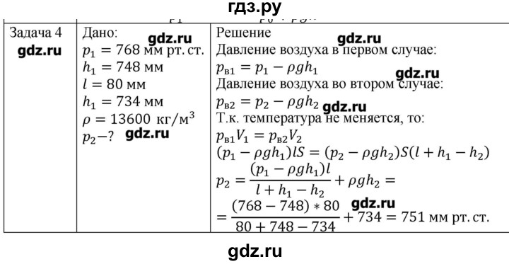 ГДЗ по физике 10 класс Мякишев молекулярная физика. термодинамика Углубленный уровень глава 3 / упражнение 2 - 4, Решебник