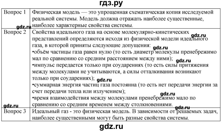 ГДЗ по физике 10 класс Мякишев молекулярная физика. термодинамика Углубленный уровень глава 4 / вопросы. параграф - 2, Решебник