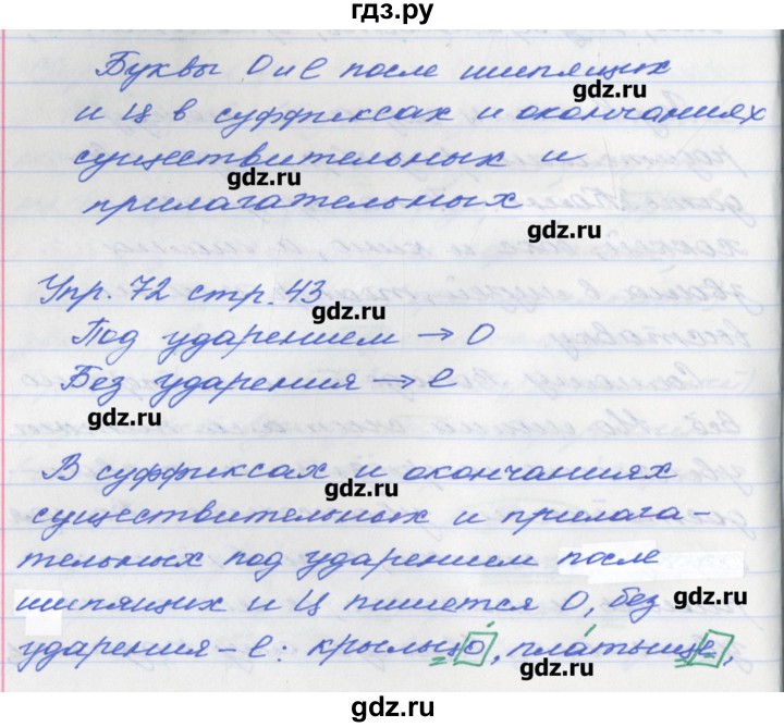 ГДЗ по русскому языку 6 класс Ефремова рабочая тетрадь (Баранов)  упражнение - 72, Решебник №1