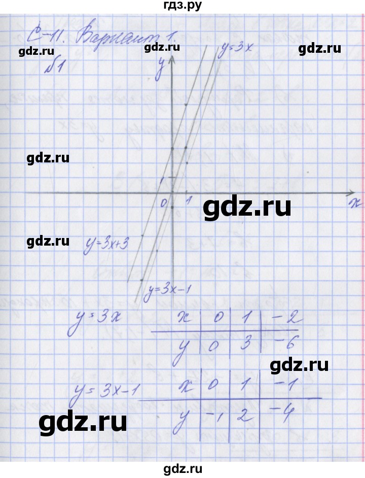 ГДЗ по алгебре 7 класс Звавич дидактические материалы (Макарычев)  вариант 1 / самостоятельные работы / С-11 - 1, Решебник №1