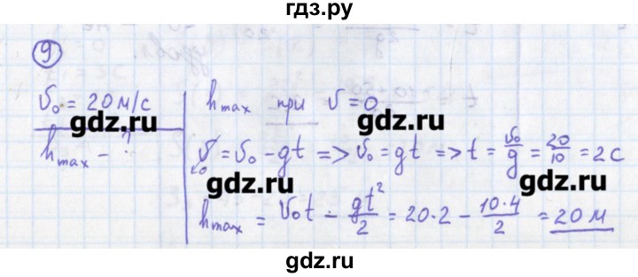 ГДЗ по физике 10‐11 класс Громцева сборник задач  глава 1 / параграф 14 - 9, Решебник