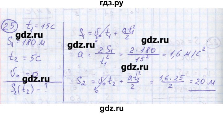 ГДЗ по физике 10‐11 класс Громцева сборник задач  глава 1 / параграф 9 - 25, Решебник