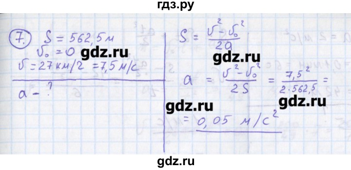 ГДЗ по физике 10‐11 класс Громцева сборник задач  глава 1 / параграф 9 - 7, Решебник