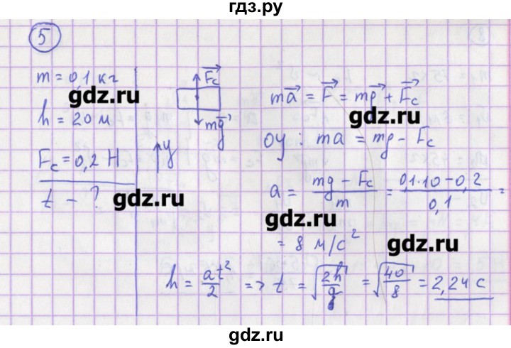 ГДЗ по физике 10‐11 класс Громцева сборник задач (Мякишев)  глава 2 / параграф 15 / 2.15.2 - 5, Решебник