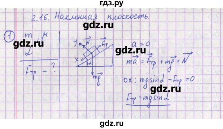 ГДЗ по физике 10‐11 класс Громцева сборник задач  глава 2 / параграф 16 - 1, Решебник