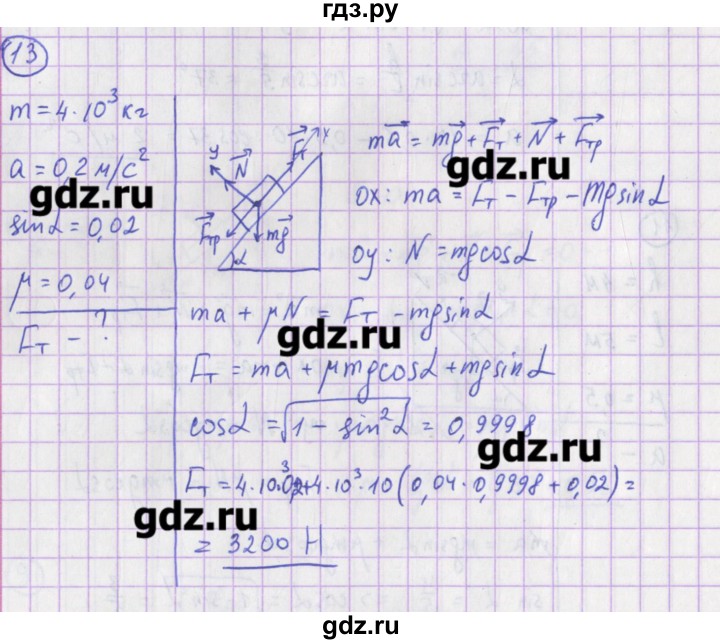 ГДЗ по физике 10‐11 класс Громцева сборник задач  глава 2 / параграф 16 - 13, Решебник