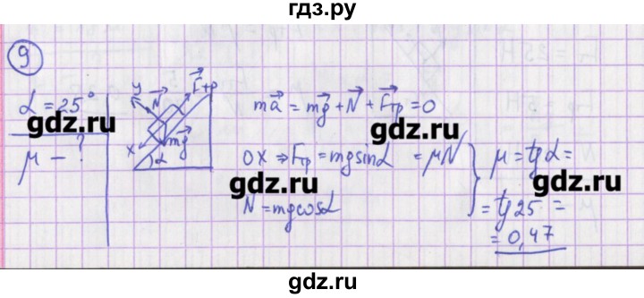 ГДЗ по физике 10‐11 класс Громцева сборник задач  глава 2 / параграф 16 - 9, Решебник